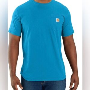 CARHARTT FORCE® RELAXED FIT SHORT-SLEEVE POCKET T-SHIRT blue